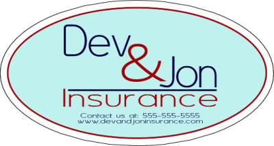 Item #21607 7.50" x 4.00" ovals spot color white sticker