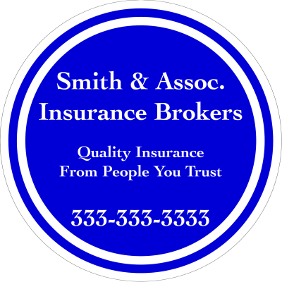 1" round white sticker