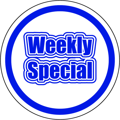 3.5" round white sticker