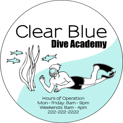 5.5" round white sticker