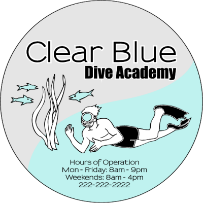 5.5" round clear face adhesive sticker