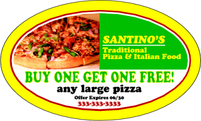 4-color process static cling ovals shape decals on 
          white back adhesive material.