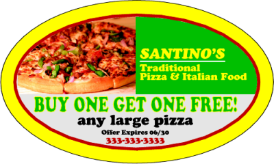 4-color process static cling ovals shape decals on 
          clear back adhesive material.