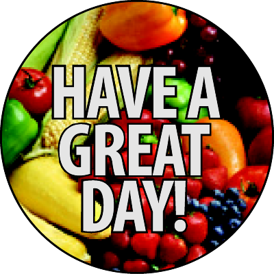 1" round white sticker