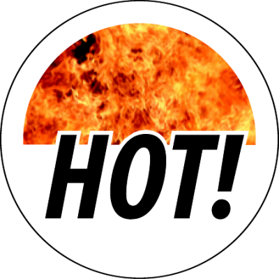 1.5" round white sticker