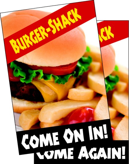 Examples of text for double sided custom printed static cling stickers