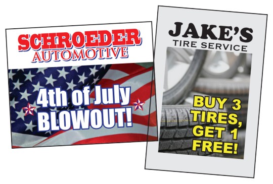 full color window ad samples