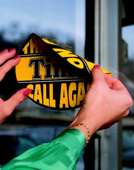 how to apply double sided static cling window stickers