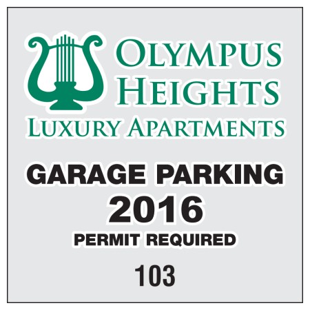 No. 704 square-cut parking permit