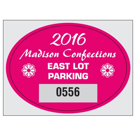 No. 8201 die-cut parking permit
