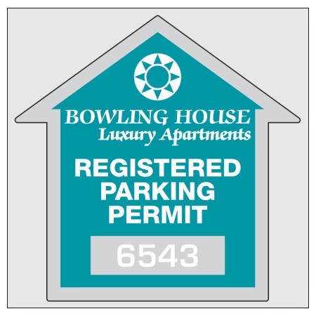 No. 8209 die-cut parking permit