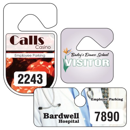 automotive mirror hang-tag parking permits