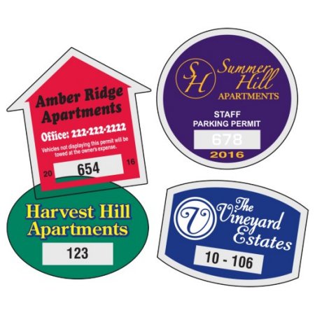 static cling die cut parking permit