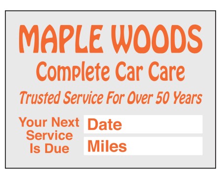 static cling service reminders No. 680