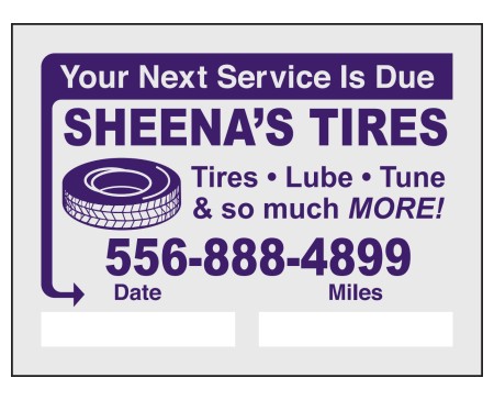 static cling service reminders No. 682