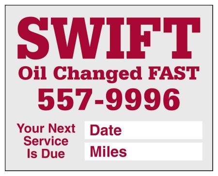 static cling service reminders No. 780