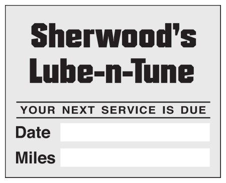 static cling service reminders No. 781